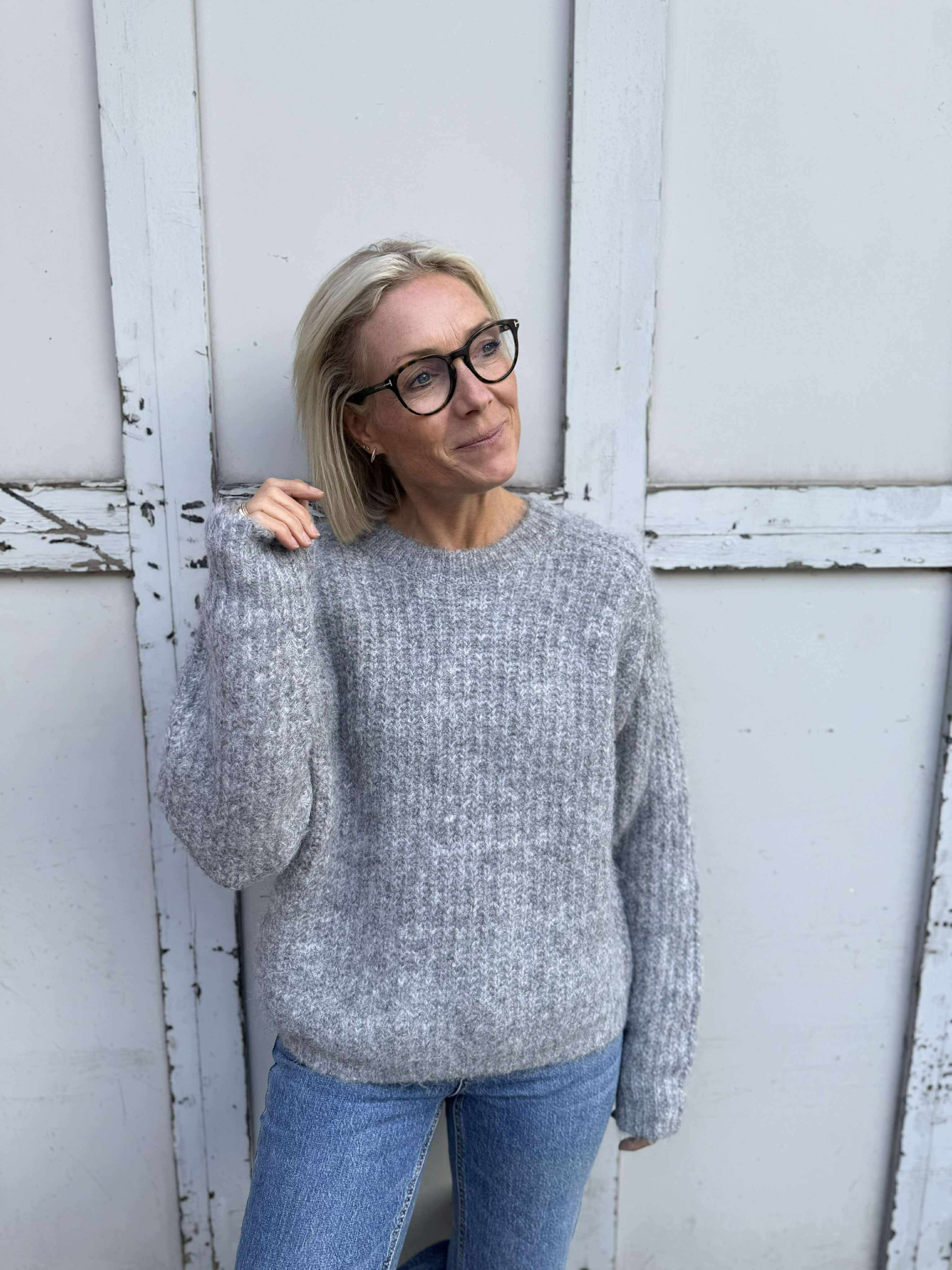 PCCLEO Pullover - Medium Grey Melange